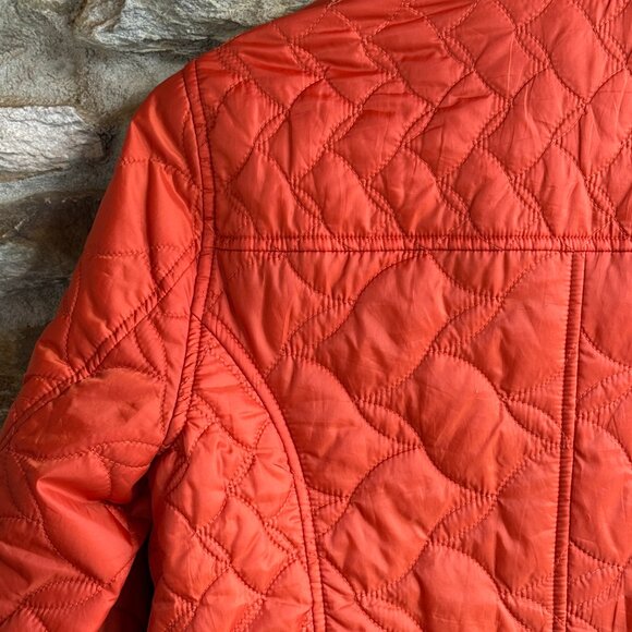 LANDS’ END Women's Burnt Orange Quilted Lightweight Jacket Coat X-Small XS (2-4) - Picture 12 of 16